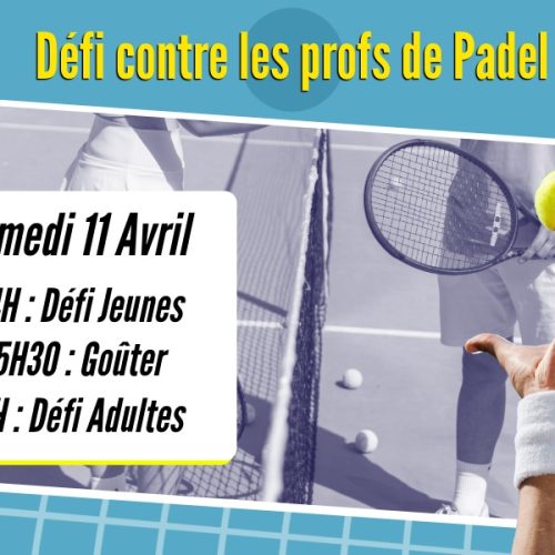 Animation « Défi contre les profs » – Samedi 11 Avril 2026