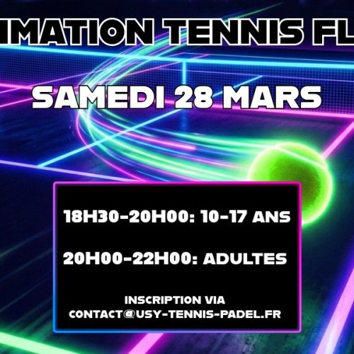 Animation Tennis Fluo – Samedi 28 Mars 2026